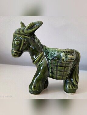Vintage McMaster Pottery Donkey Planter | 1940s Canadian Ceramic